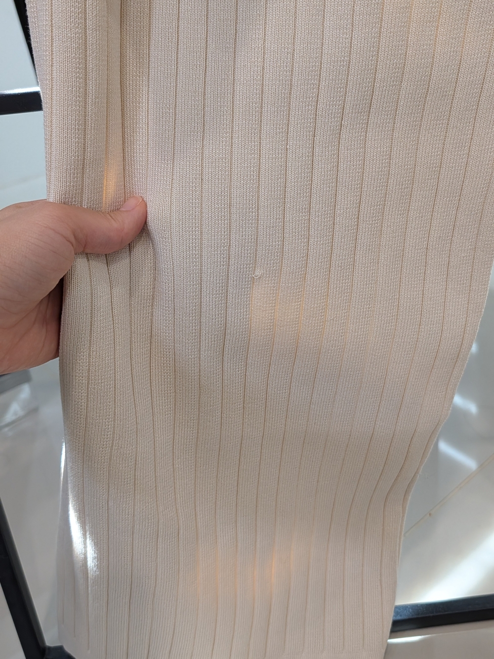NWOT Cream Ribbed Knit Sleeveless Top &  Pants Set - Picture 7 of 15
